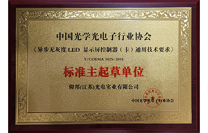 1607558594353165573 LED异步无灰度节造器团标主草拟单元